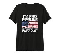 I'm Pro Pipeline Trucker Petróleo Gas Pipeliner Bandera Americana Camiseta Premium