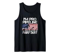 I'm Pro Pipeline Trucker Petróleo Gas Pipeliner Bandera Americana Camiseta sin Mangas