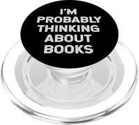 I'm Probably Thinking About Books Lover Worm Cita Divertida PopSockets PopGrip para MagSafe