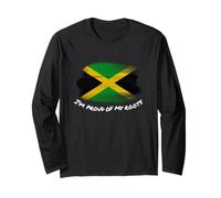 I'm Proud of My Roots - Bandera patriótica vintage de Jamaica Manga Larga
