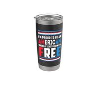 I'm Proud To Be An America Patriotic Funny 4th of July Vaso térmico de acero inoxidable de doble pared