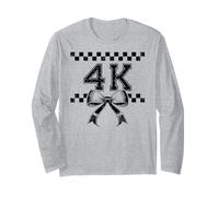 I'm Ready for 4K Preppy Girly Coquette Bow Girl Pre-K4 PK4 Manga Larga