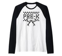I'm Ready for Pre K Preppy Girly Coquette Bow Girl First Day Camiseta Manga Raglan