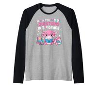 I'm Ready to Axolotl Questions in 2nd Grade Kawaii Girls Camiseta Manga Raglan