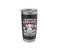 I'm Ready to Axolotl Questions in 2nd Grade Kawaii Girls Vaso térmico de acero inoxidable de doble pared