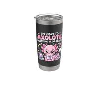 I'm Ready to Axolotl Questions in 2nd Grade Kawaii Girls Vaso térmico de acero inoxidable de doble pared