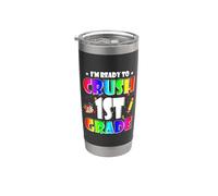 I'm Ready To Crush 1st Grade Back To School Teacher Student Vaso térmico de acero inoxidable de doble pared