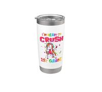 I'm Ready To Crush 1st Grade Dabbing Unicorn Back to School Vaso térmico de acero inoxidable de doble pared