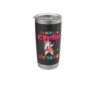 I'm Ready To Crush 1st Grade Dabbing Unicorn Back to School Vaso térmico de acero inoxidable de doble pared
