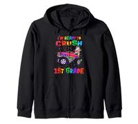 I'm Ready To Crush 1st Grade Unicorn Dabbing Monster Truck Sudadera con Capucha