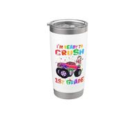 I'm Ready To Crush 1st Grade Unicorn Dabbing Monster Truck Vaso térmico de acero inoxidable de doble pared