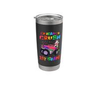 I'm Ready To Crush 1st Grade Unicorn Dabbing Monster Truck Vaso térmico de acero inoxidable de doble pared