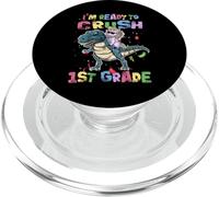 I'm Ready To Crush 1st Grade Unicorn Dinosaur Back to School PopSockets PopGrip para MagSafe