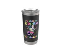 I'm Ready To Crush 1st Grade Unicorn Dinosaur Monster Truck Vaso térmico de acero inoxidable de doble pared