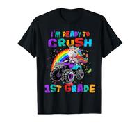 I'm Ready To Crush 1st Grade Unicorn Ride Monster Truck Camiseta gráfica económica