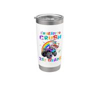 I'm Ready To Crush 1st Grade Unicorn Ride Monster Truck Vaso térmico de acero inoxidable de doble pared