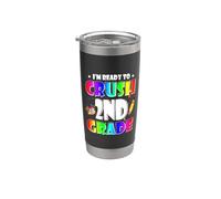 I'm Ready To Crush 2nd Grade Back To School Teacher Student Vaso térmico de acero inoxidable de doble pared