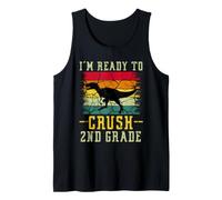 I'm Ready To Crush 2nd Grade T Rex Dinosaur Back To School Camiseta sin Mangas