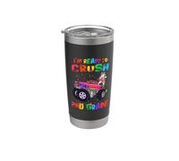 I'm Ready To Crush 2nd Grade Unicorn Dabbing Monster Truck Vaso térmico de acero inoxidable de doble pared