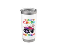 I'm Ready To Crush 2nd Grade Unicorn Dabbing Monster Truck Vaso térmico de acero inoxidable de doble pared
