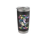 I'm Ready To Crush 2nd Grade Unicorn Dinosaur Back to School Vaso térmico de acero inoxidable de doble pared