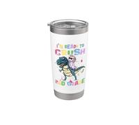 I'm Ready To Crush 2nd Grade Unicorn Dinosaur Back to School Vaso térmico de acero inoxidable de doble pared