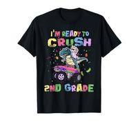 I'm Ready To Crush 2nd Grade Unicorn Dinosaur Monster Truck Camiseta