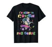 I'm Ready To Crush 2nd Grade Unicorn Dinosaur Monster Truck Camiseta gráfica económica