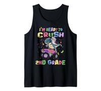 I'm Ready To Crush 2nd Grade Unicorn Dinosaur Monster Truck Camiseta sin Mangas