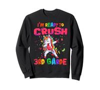 I'm Ready To Crush 3rd Grade Dabbing Unicorn Back to School Sudadera