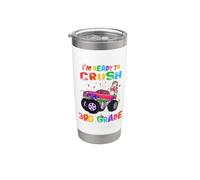 I'm Ready To Crush 3rd Grade Unicorn Dabbing Monster Truck Vaso térmico de acero inoxidable de doble pared