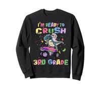 I'm Ready To Crush 3rd Grade Unicorn Dinosaur Monster Truck Sudadera