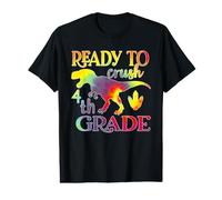 I'm Ready To Crush 4th Grade Dinosaurs Back To School Camiseta gráfica económica