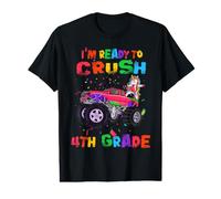 I'm Ready To Crush 4th Grade Unicorn Dabbing Monster Truck Camiseta gráfica económica