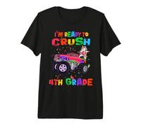 I'm Ready To Crush 4th Grade Unicorn Dabbing Monster Truck Camiseta Premium