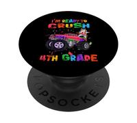 I'm Ready To Crush 4th Grade Unicorn Dabbing Monster Truck PopSockets PopGrip Adhesivo