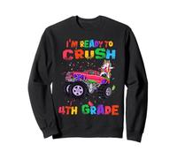 I'm Ready To Crush 4th Grade Unicorn Dabbing Monster Truck Sudadera