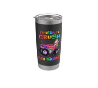 I'm Ready To Crush 4th Grade Unicorn Dabbing Monster Truck Vaso térmico de acero inoxidable de doble pared