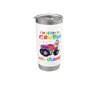 I'm Ready To Crush 4th Grade Unicorn Dabbing Monster Truck Vaso térmico de acero inoxidable de doble pared