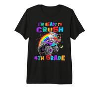 I'm Ready To Crush 4th Grade Unicorn Ride Monster Truck Camiseta Premium