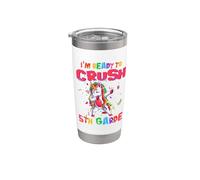 I'm Ready To Crush 5th Grade Unicorn Dabbing Back to School Vaso térmico de acero inoxidable de doble pared
