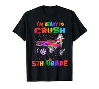 I'm Ready To Crush 5th Grade Unicorn Dabbing Monster Truck Camiseta gráfica económica