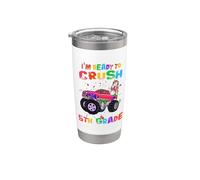 I'm Ready To Crush 5th Grade Unicorn Dabbing Monster Truck Vaso térmico de acero inoxidable de doble pared