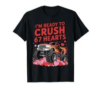 I'm Ready to Crush 67 Hearts Boys Valentines Monster Trucks Camiseta