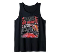 I'm Ready to Crush 67 Hearts Boys Valentines Monster Trucks Camiseta sin Mangas