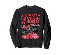 I'm Ready to Crush 67 Hearts Boys Valentines Monster Trucks Sudadera