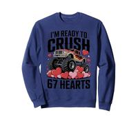 I'm Ready to Crush 67 Hearts Boys Valentines Monster Trucks Sudadera