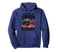 I'm Ready to Crush 67 Hearts Boys Valentines Monster Trucks Sudadera con Capucha