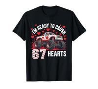 I'm Ready To Crush 67 Hearts Happy Valentine Monster Truck Camiseta