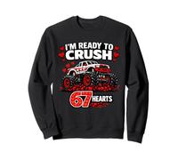 I'm Ready to Crush 67 Hearts Happy Valentine Monster Truck Sudadera